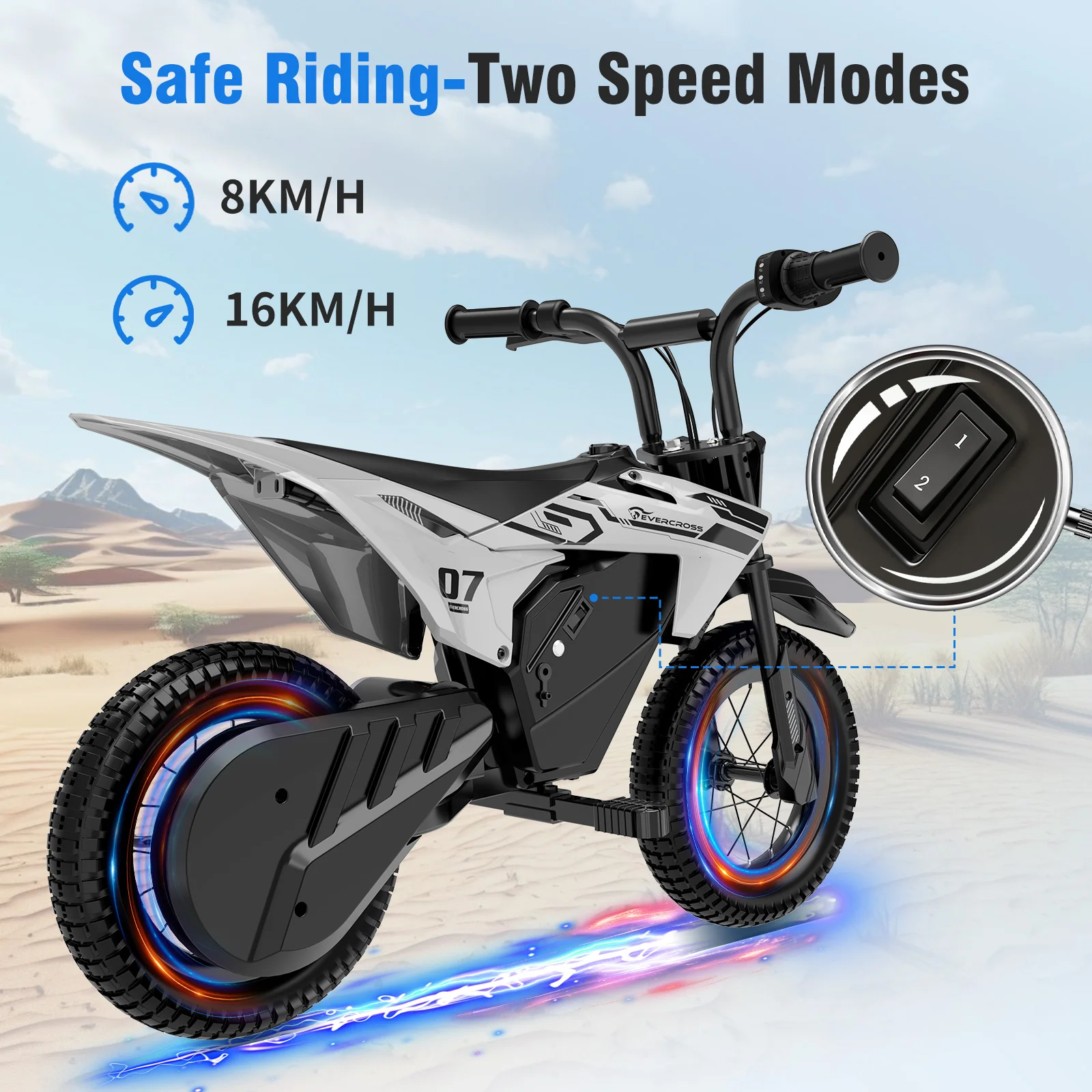 EVERCROSS EV13M Kinder-Elektromotorrad für Kinder von 3-7 Jahren - Image 4